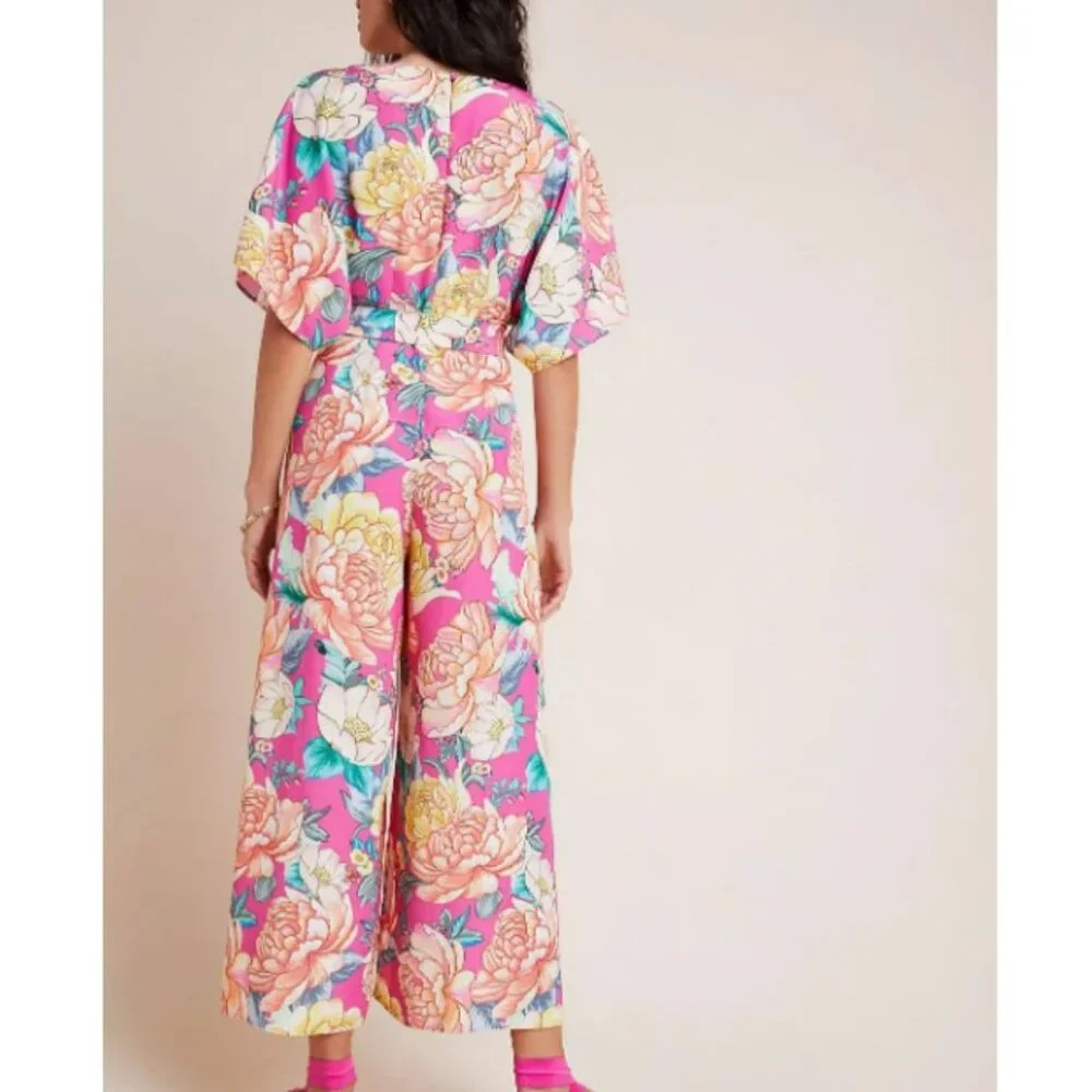 FARM RIO Anthropologie Eulalie Wide-Leg Jumpsuit - Picture 2 of 10